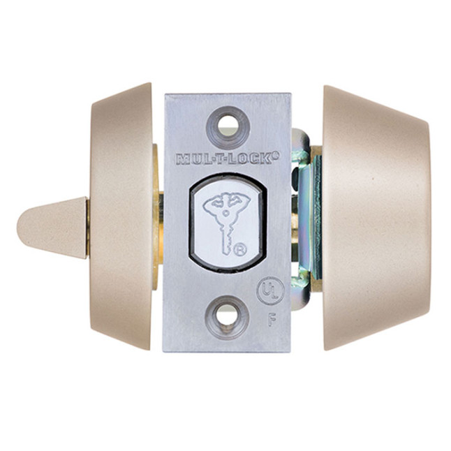 Замок врезной Mul-t-lock Cliq Hercular Dead bolt MT5+ (ключ-тумблер) никель-сатин