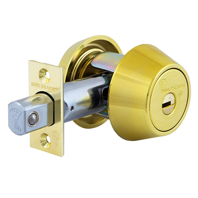 Замок врізний Mul-t-lock Cliq Hercular Dead bolt MT5 + (ключ-тумблер) полірована латунь