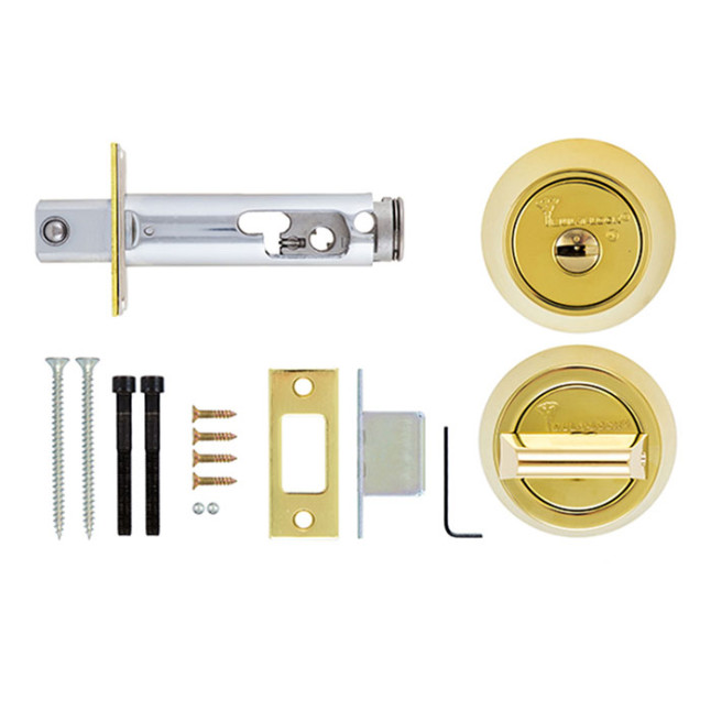 Замок врізний Mul-t-lock Cliq Hercular Dead bolt MT5 + (ключ-тумблер) полірована латунь