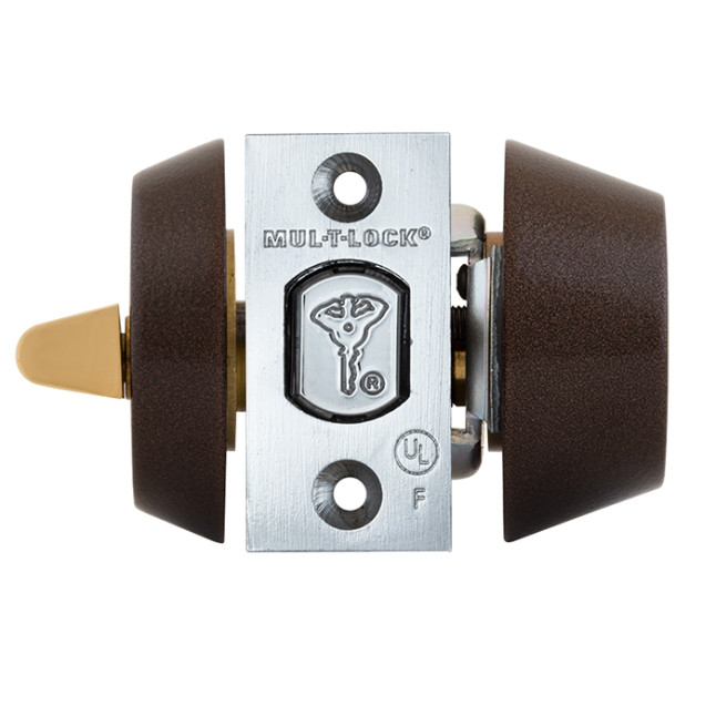 Замок врізний Mul-t-lock Dead Bolt Hercular Interactive + (ключ-тумблер) коричневий