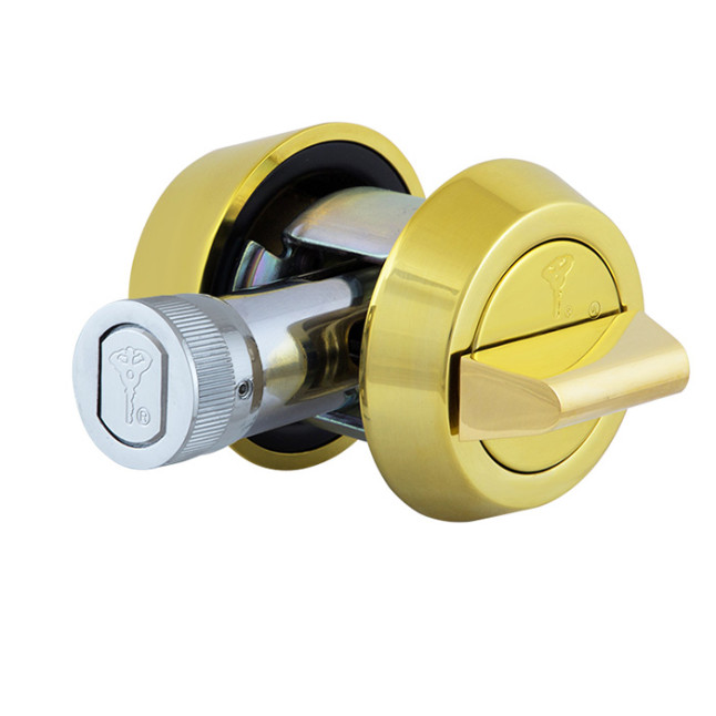 Замок врізний Mul-t-lock Dead Bolt Hercular MT5 + (ключ-тумблер) полірована латунь