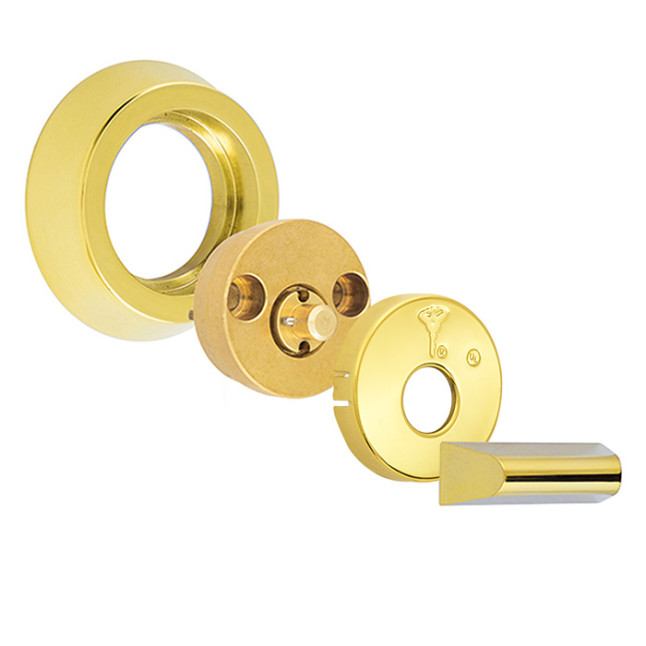 Замок врізний Mul-t-lock Dead Bolt Hercular MT5 + (ключ-тумблер) полірована латунь