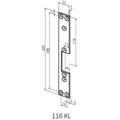 Накладка Effeff 116 KL левая Накладка Effeff 116 KL левая