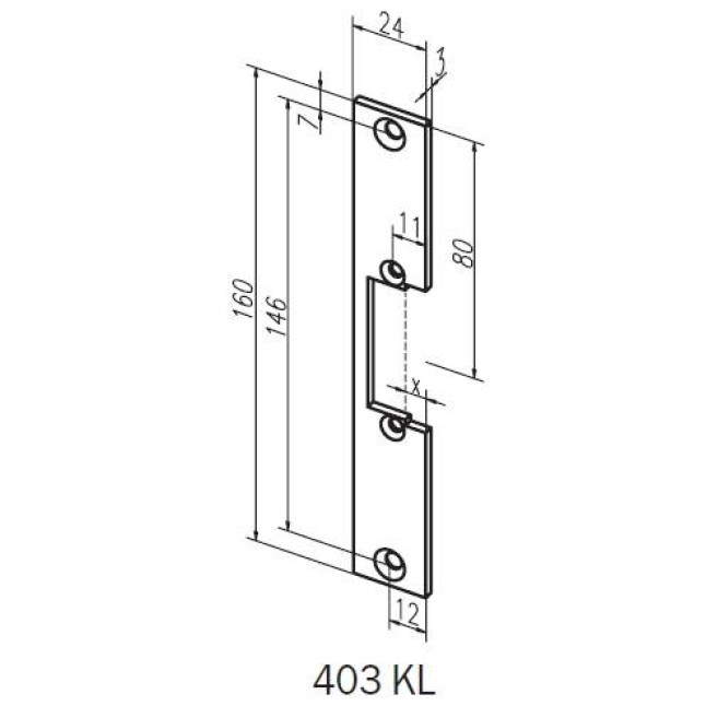 Накладка Effeff 403 KL Накладка Effeff 403 KL
