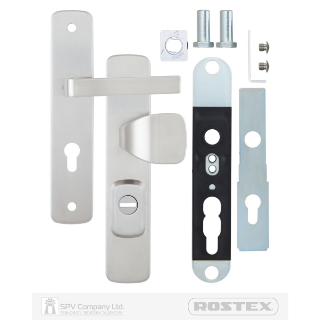 Захисна фурнітура Rostex R1 Astra (85мм) Cr / Мat матовий хром