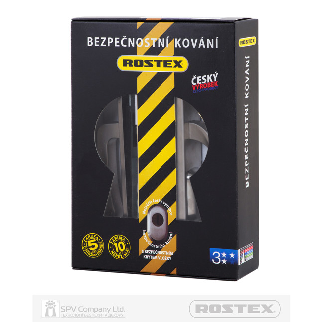 Захисна фурнітура Rostex R1 Astra (85мм) Cr / Мat матовий хром