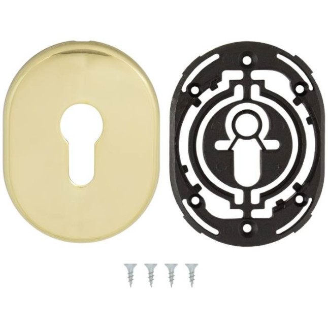 Декоративная накладка Disec KT036 PZ Oval латунь PVD