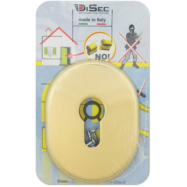 Декоративная накладка Disec KT036 PZ Oval латунь PVD