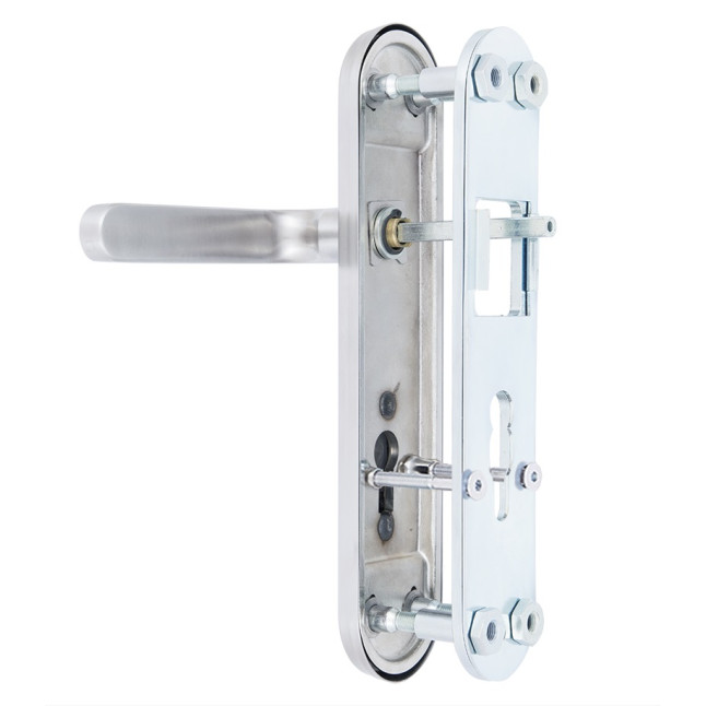 Защитная фурнитура Rostex R4 SOLID RESIST (85мм) Cr/Мat матовый хром Защитная фурнитура Rostex R4 SOLID RESIST (85мм) Cr/Мat матовый хром