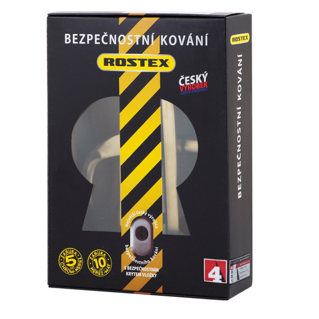 Защитная фурнитура Rostex R4 Solid-Resist (90мм) неподвижная Lat/Мat матовая латунь