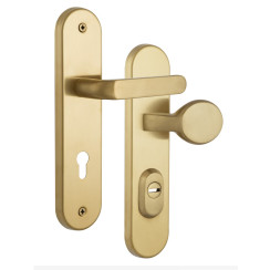 Защитная фурнитура Rostex R4 Solid-Resist (85мм) неподвижная Lat/Мat матовая латунь