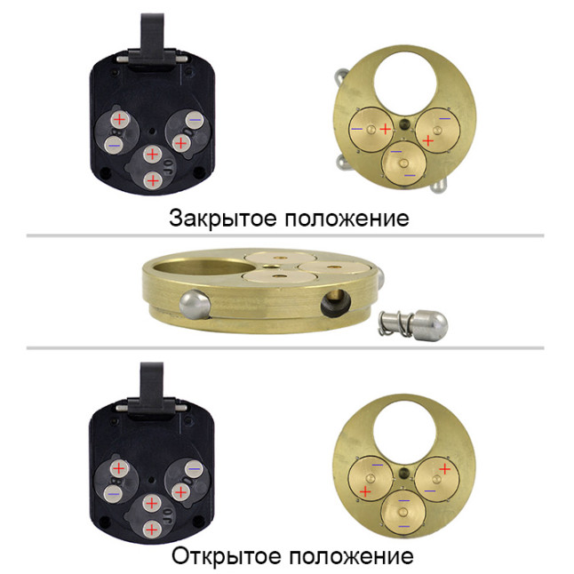Броненакладка врезная под сувальдный замок Disec Magnetic 3GDM Хром полированный