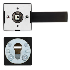 Защитная фурнитура Rostex R4/H Quadrum матовый черный Защитная фурнитура Rostex R4/H Quadrum матовый черный