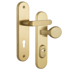 Защитная фурнитура Rostex R1 Solid-Pro (85мм) матовое золото