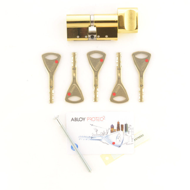 Цилиндр Abloy Protec 2 107 (56x51T) Kila латунь CY 323 5KEY ключ-тумблер