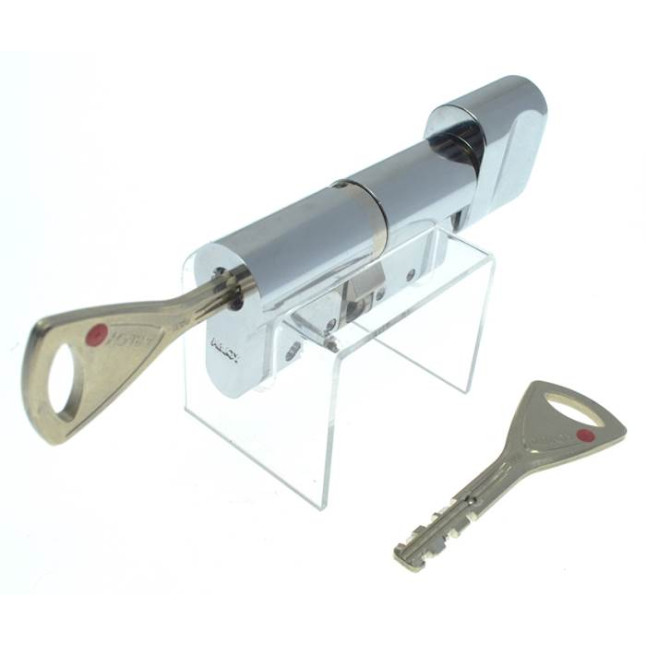 Циліндр Abloy Protec 2 112 (51x61T) CR хром CY 323 5KEY ключ-тумблер