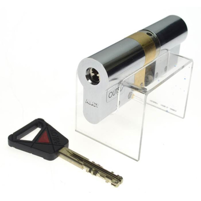 Циліндр Abloy Novel 105 (52,5x52,5) CR хром CY 322U ключ-ключ