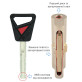 Цилиндр Abloy Novel 75 (64,5x10,5) MCR матовый xром CY 321 ключ - половинка Цилиндр Abloy Novel 75 (64,5x10,5) MCR матовый xром CY 321 ключ - половинка