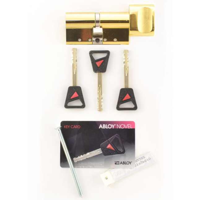 Цилиндр Abloy Novel 64 (32.5x31.5T) CY323 дл.кл. ключ-тумблер латунь
