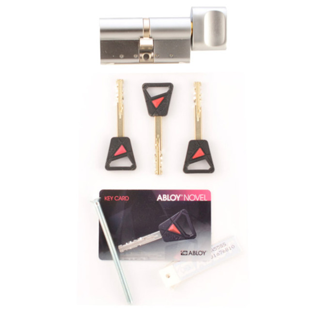 Цилиндр Abloy Novel 84 (32.5x51.5T) CY323 дл.кл. ключ-тумблер матовый хром Цилиндр Abloy Novel 84 (32.5x51.5T) CY323 дл.кл. ключ-тумблер матовый хром