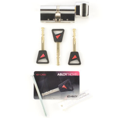Цилиндр Abloy Novel 90 (37.5x52.5) CY322 дл.кл. ключ-ключ матовый хром Цилиндр Abloy Novel 90 (37.5x52.5) CY322 дл.кл. ключ-ключ матовый хром