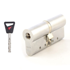 Цилиндр Abloy Novel 90 (42.5x47.5) CY322 дл.кл. ключ-ключ матовый хром Цилиндр Abloy Novel 90 (42.5x47.5) CY322 дл.кл. ключ-ключ матовый хром