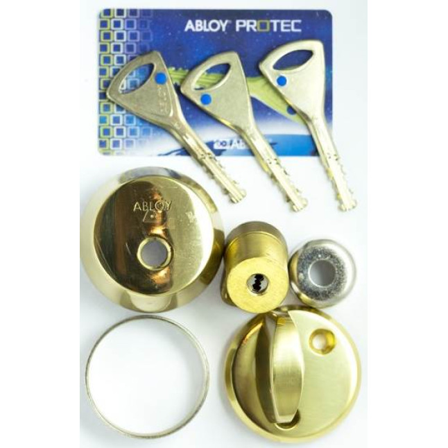Цилиндр Abloy Protec Fin CY 035 полированная латунь Цилиндр Abloy Protec Fin CY 035 полированная латунь