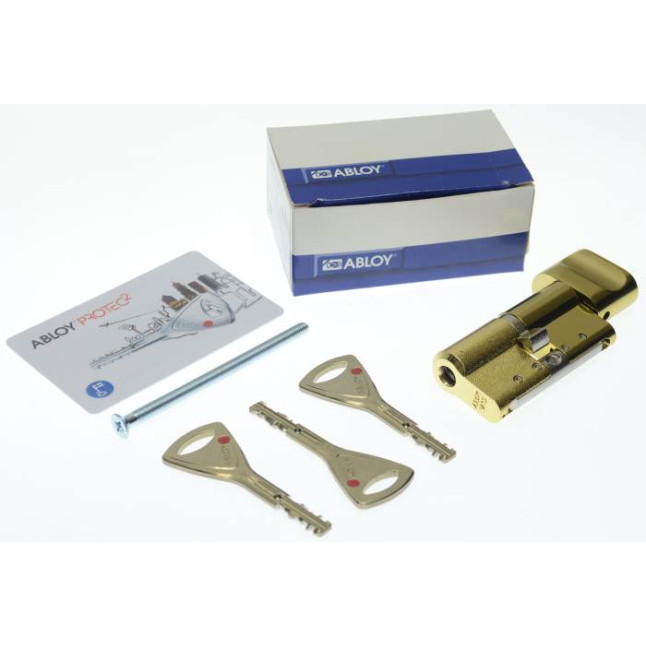 Циліндр Abloy Protec 2 Hard 88 (37Hx51T) Kila латунь CY 333 ключ-тумблер