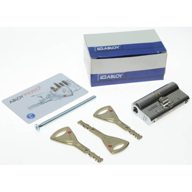 Циліндр Abloy Protec 2 Hard 98 (62Hx36) CR хром CY 332 ключ-ключ