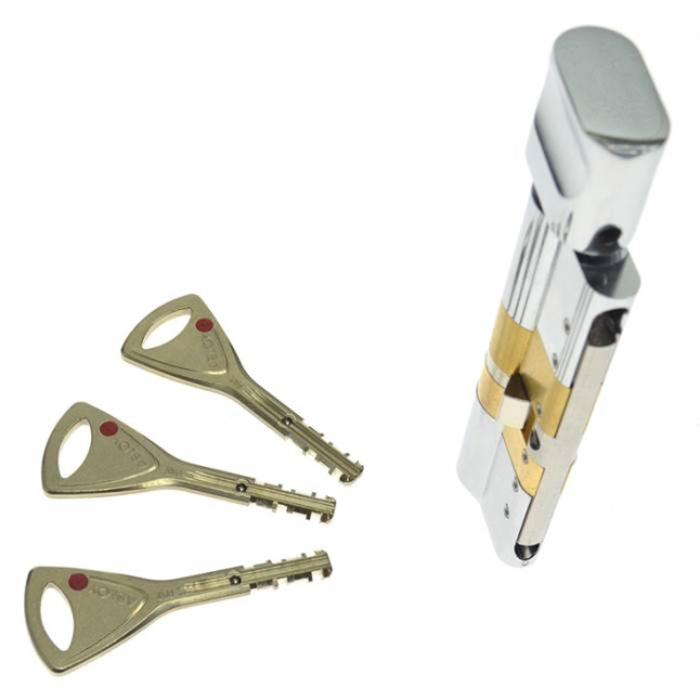 Циліндр Abloy Protec 2 Hard 83 (52Hx31T) CR хром CY 333 ключ-тумблер