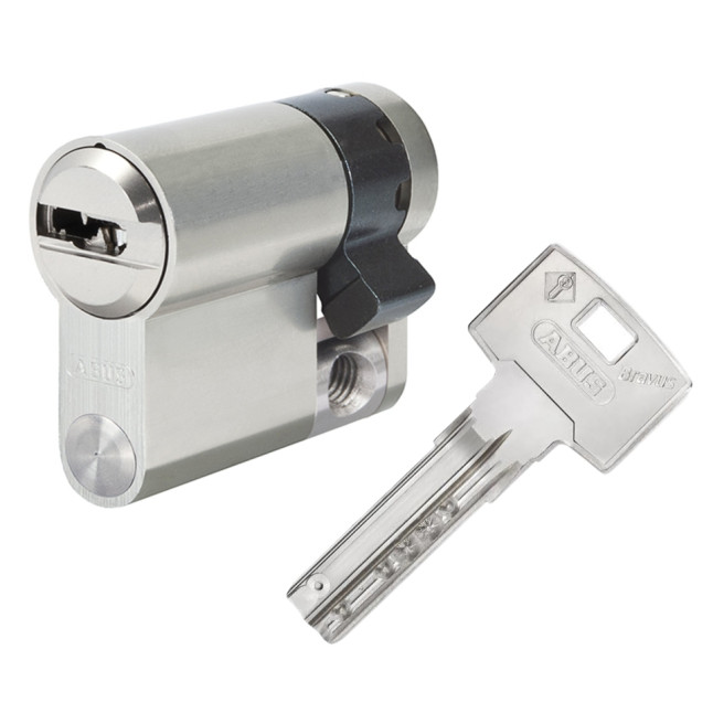 Цилиндр Abus Bravus 1000MX 80 (70x10) ключ - половинка матовый хром Цилиндр Abus Bravus 1000MX 80 (70x10) ключ - половинка матовый хром
