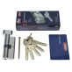 Циліндр Abus D6 80 (45x35T) ключ-тубмлер матовий нікель
