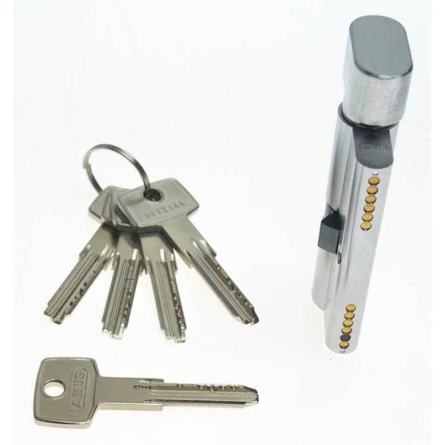 Циліндр Abus D6 90 (45x45T) ключ-тубмлер матовий нікель