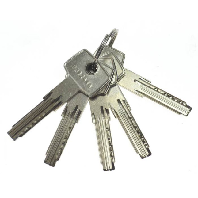 Циліндр Abus D6 90 (45x45T) ключ-тубмлер матовий нікель