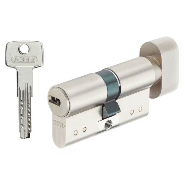 Циліндр Abus D15 80 (45x35T) ключ-тубмлер матовий нікель