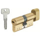 Циліндр Abus D15 100 (50x50T) ключ-тубмлер матова латунь