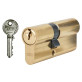 Циліндр Abus E50 90 (45x45) ключ-ключ матова латунь Циліндр Abus E50 90 (45x45) ключ-ключ матова латунь