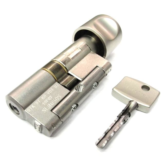 Циліндр Dom Diamant 139 (67x72T) ключ-тумблер матовий нікель