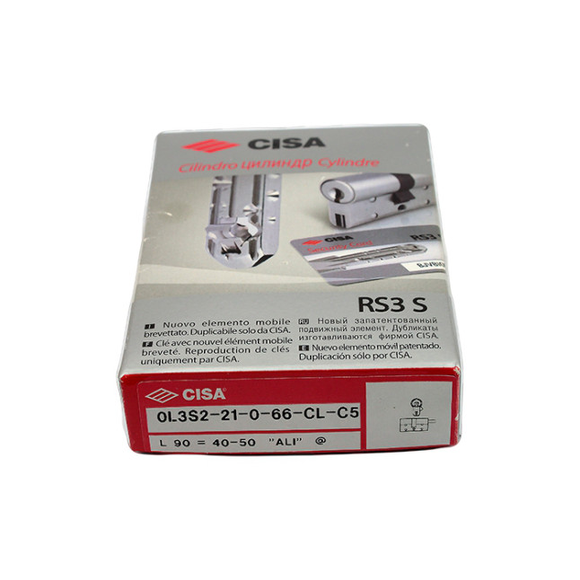 Циліндр Cisa RS3 S 75 (30x45T) ключ-тумблер полірована латунь