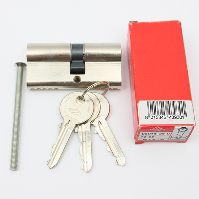 Цилиндр Cisa Pratic 70 (35x35) ключ-ключ L никелированная латунь Цилиндр Cisa Pratic 70 (35x35) ключ-ключ L никелированная латунь