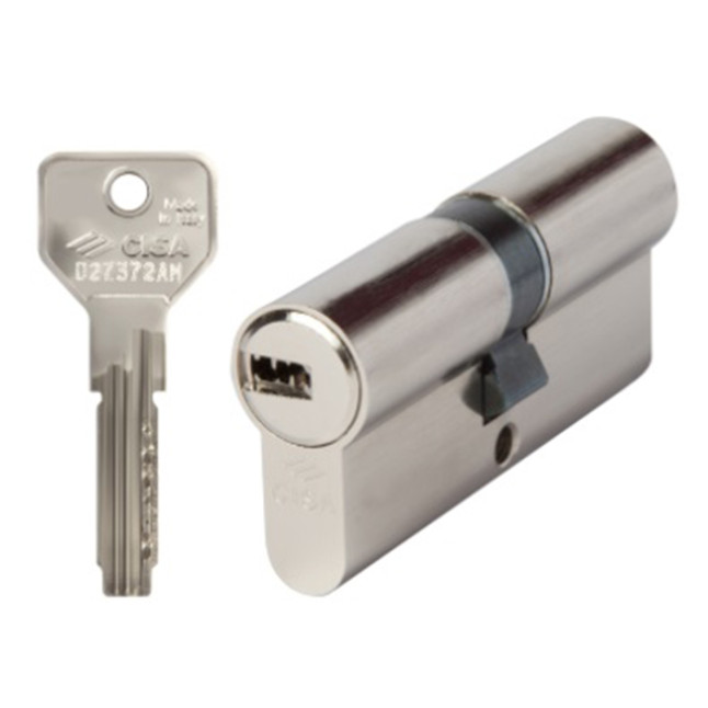 Цилиндр Cisa ASIX 60 (30x30) ключ-ключ никелированная латунь Цилиндр Cisa ASIX 60 (30x30) ключ-ключ никелированная латунь