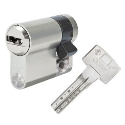 Цилиндр Abus Bravus 3000MX 75 (65x10) ключ - половинка матовый хром Цилиндр Abus Bravus 3000MX 75 (65x10) ключ - половинка матовый хром
