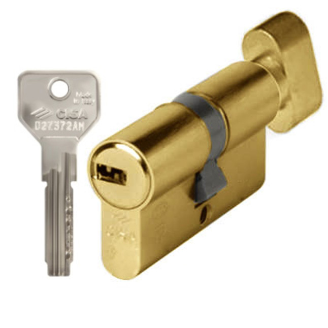 Цилиндр Cisa ASIX 105 (55x50T) ключ-тумблер полированная латунь Цилиндр Cisa ASIX 105 (55x50T) ключ-тумблер полированная латунь