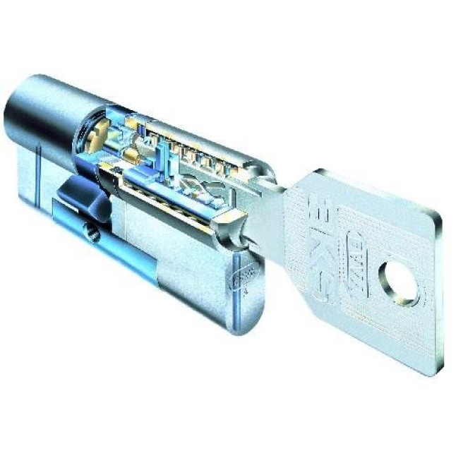 Циліндр Evva 3KS 97 (46x51T) нікель ключ-тумблер Циліндр Evva 3KS 97 (46x51T) нікель ключ-тумблер