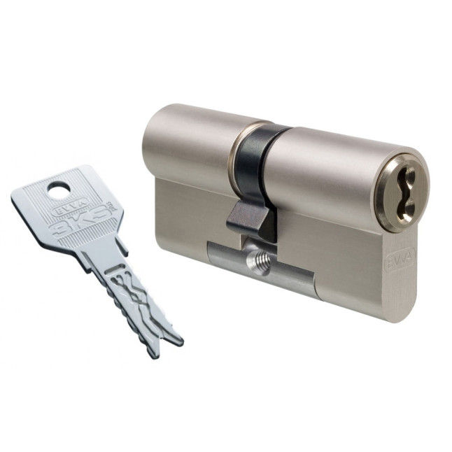 Циліндр Evva 3KS plus 82 (31x51) ключ-ключ нікель