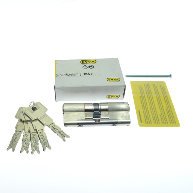 Циліндр Evva 3KS plus 87 (31x56) ключ-ключ нікель Циліндр Evva 3KS plus 87 (31x56) ключ-ключ нікель