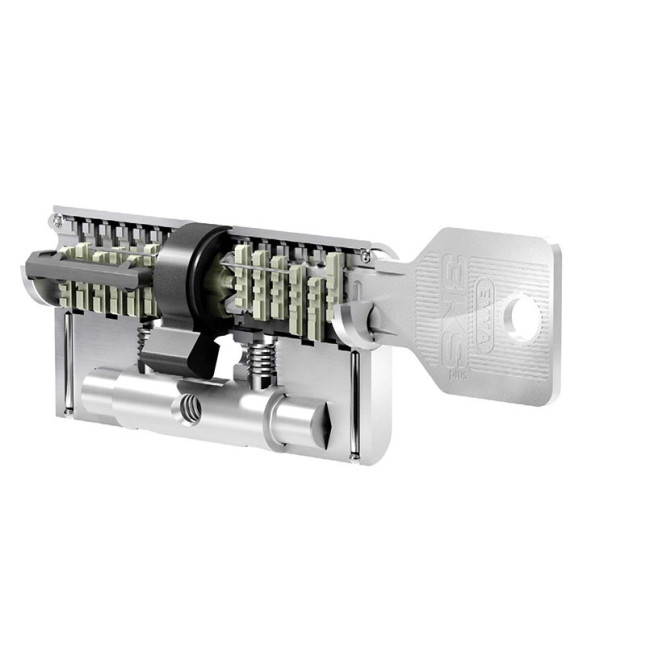 Циліндр Evva 3KS plus 117 (46x71T) ключ-тумблер нікель Циліндр Evva 3KS plus 117 (46x71T) ключ-тумблер нікель