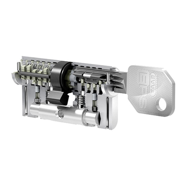 Циліндр Evva EPS 97 (51x46T) ключ-тумблер нікель Циліндр Evva EPS 97 (51x46T) ключ-тумблер нікель