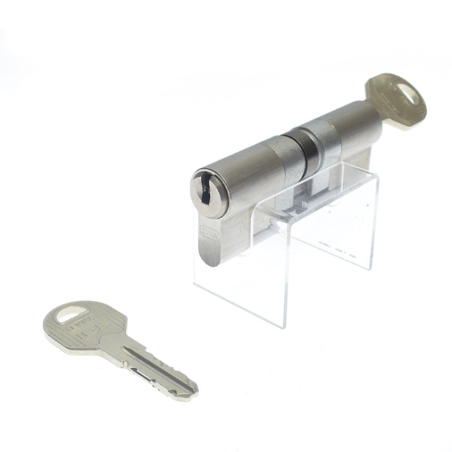 Циліндр Evva ICS KZS 107 (51x56) ключ-ключ нікель Циліндр Evva ICS KZS 107 (51x56) ключ-ключ нікель