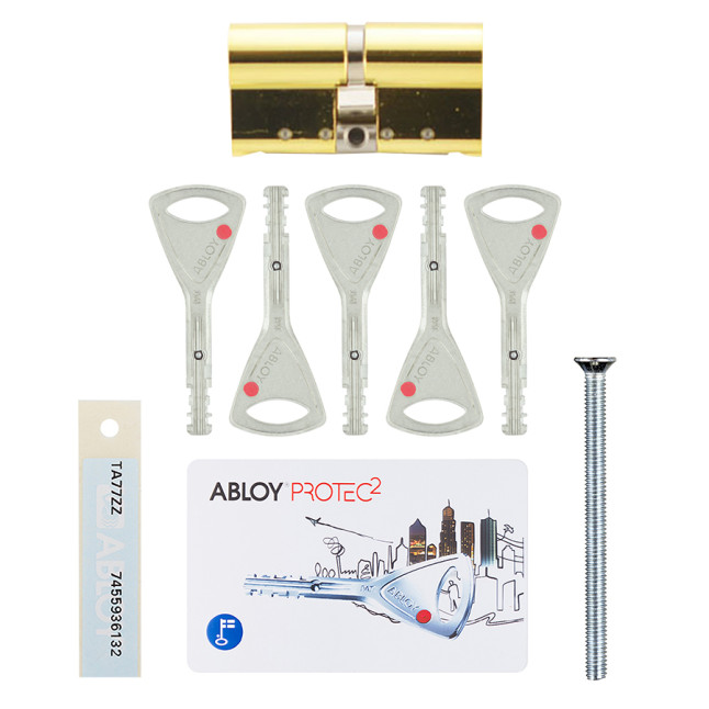 Цилиндр Abloy Protec 2 62 (31x31) Kila латунь CY 322 5KEY ключ-ключ